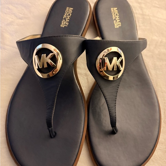 Michael Kors Shoes - Michael Kors Navy Blue and Gold Sandals💙